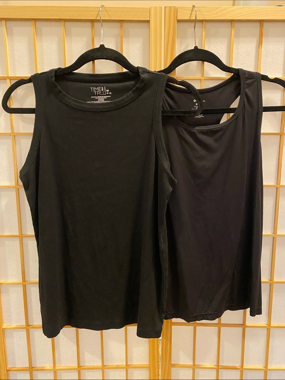 Time and Tru & MMark Women’s Black Sleeveless Tank Duo Medium